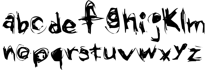 Grunge Regular Font LOWERCASE
