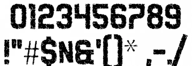 Grunge Tank Font OTHER CHARS
