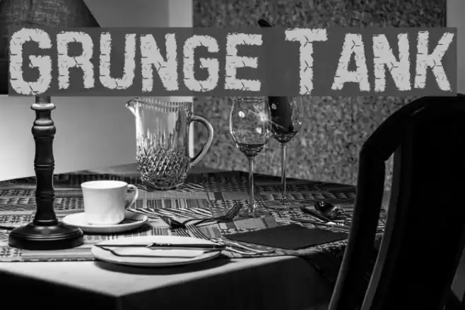 Grunge Tank Font examples