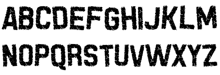 Grunge Tank Font LOWERCASE