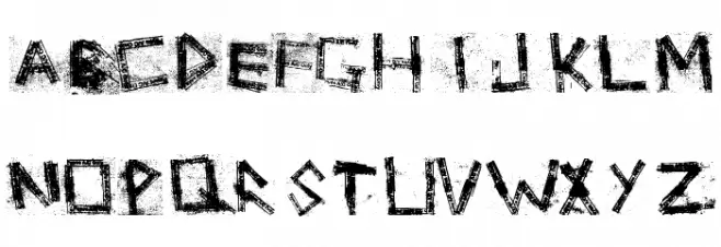 Grunge zinda bad Font UPPERCASE