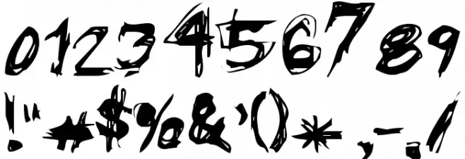 Grunge Font OTHER CHARS