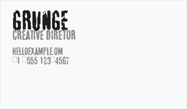 Grunge Business Card