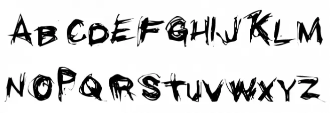 Grunge Font UPPERCASE