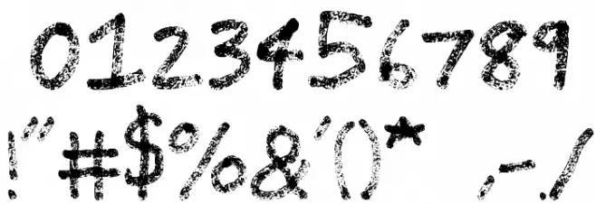 GrungeHandwriting Font OTHER CHARS