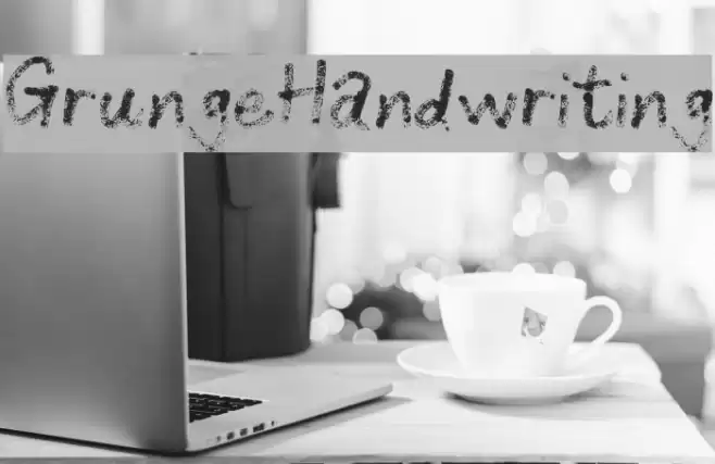 GrungeHandwriting Font examples