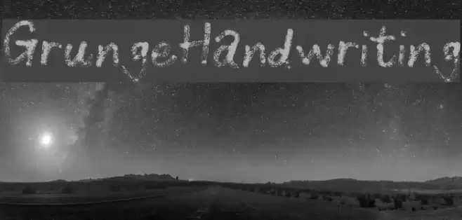 GrungeHandwriting Font examples