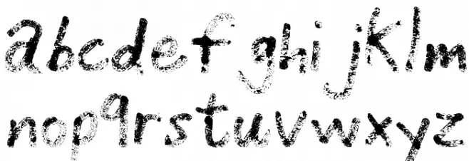 GrungeHandwriting फ़ॉन्ट लोअरकेस