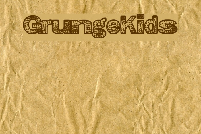 GrungeKids Font examples