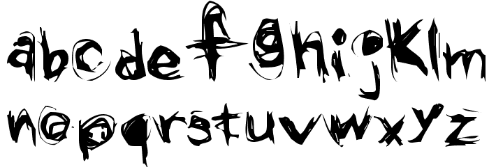 Grunge Font LOWERCASE