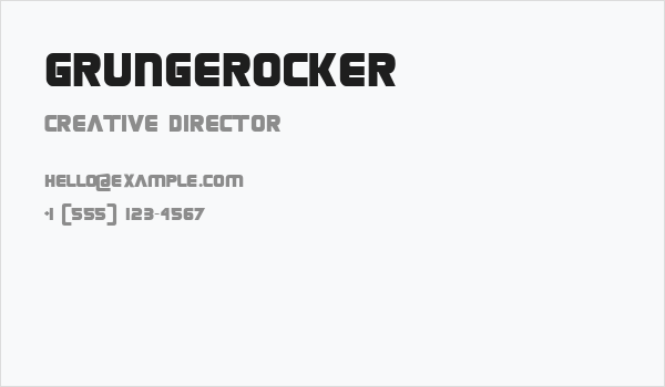 Grungerocker Business Card
