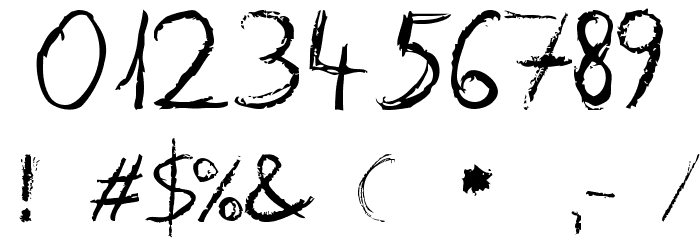 Grungy StyleRegular Font OTHER CHARS
