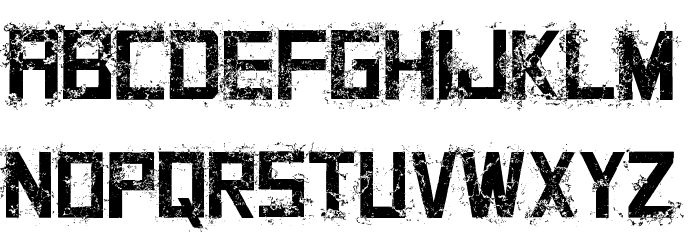 Grungy Font LOWERCASE
