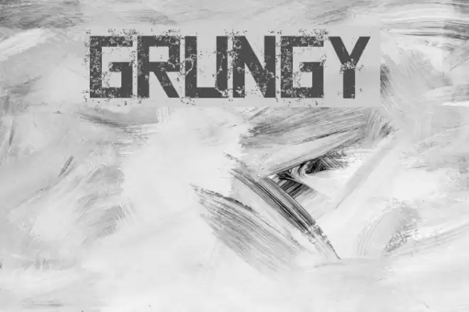 Grungy Font examples