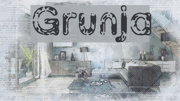 Grunja Font examples