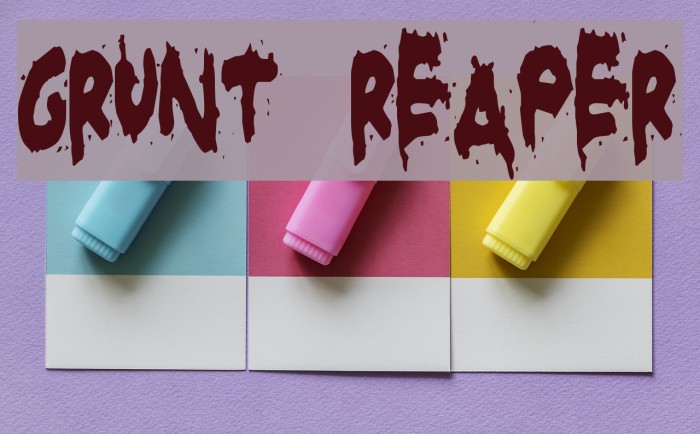 Grunt Reaper Font examples