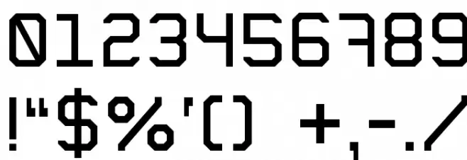 Gruppe A Font OTHER CHARS