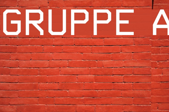 Gruppe A Font examples