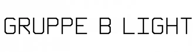 Gruppe B Light  フリーフォントのダウンロード