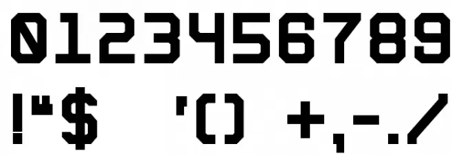 Gruppe F Fat Font OTHER CHARS