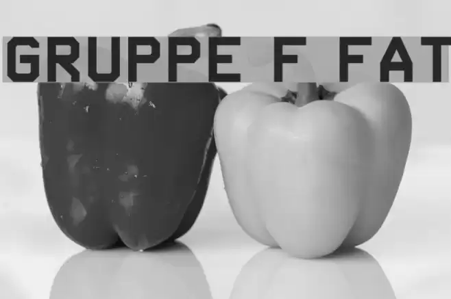 Gruppe F Fat Font examples