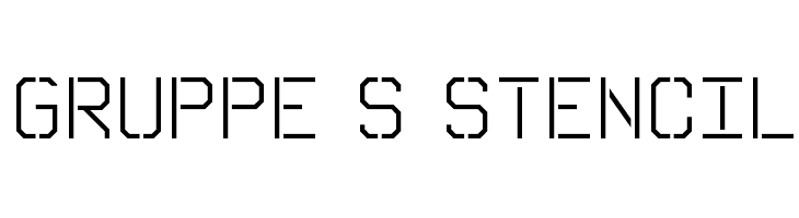 Gruppe S Stencil  Descarca Fonturi Gratis