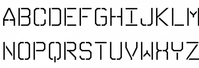 Gruppe S Stencil 字体 大写