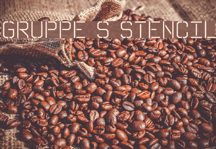 Gruppe S Stencil Font examples