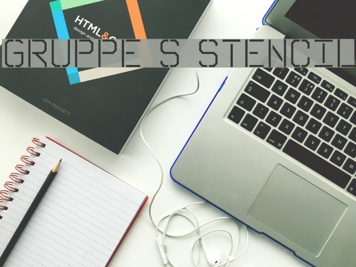 Gruppe S Stencil Font examples
