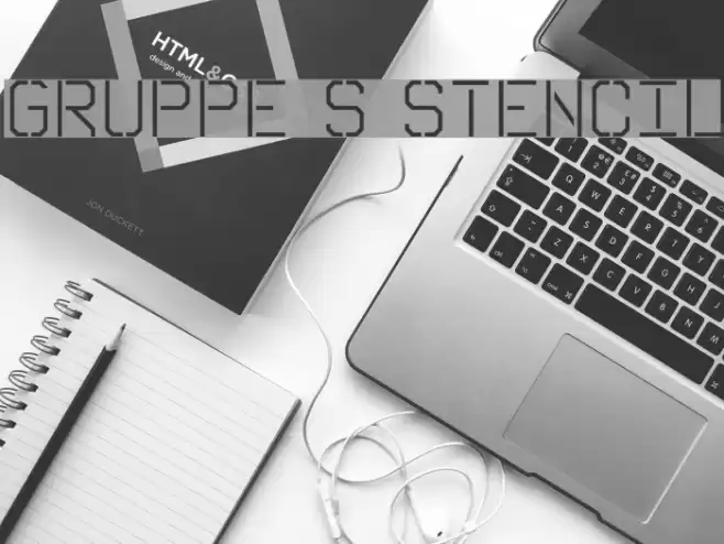 Gruppe S Stencil फ़ॉन्ट examples