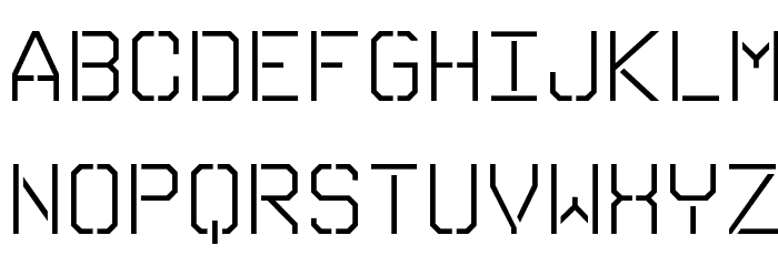 Gruppe S Stencil Font LOWERCASE