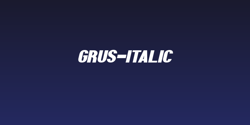 Grus-Italic Social Header