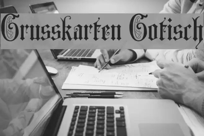 Grusskarten Gotisch Font examples