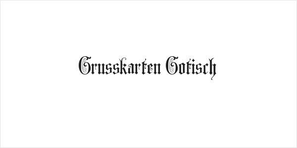 Grusskarten Gotisch Logo