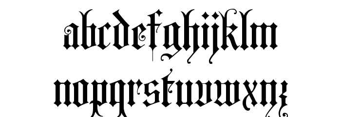 Grusskarten Gotisch Font Litere mici