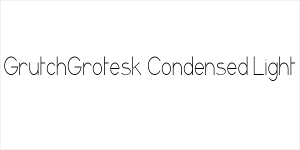 GrutchGrotesk Condensed Light Logo