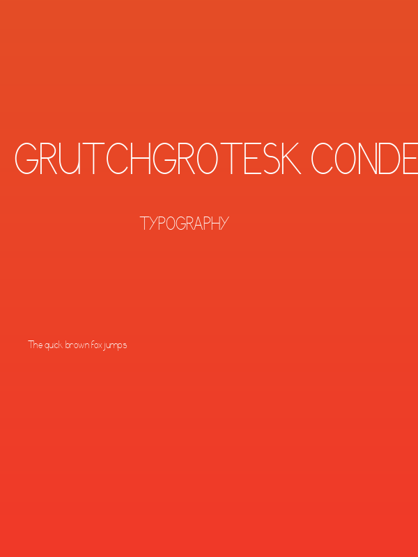 GrutchGrotesk Condensed Light Poster