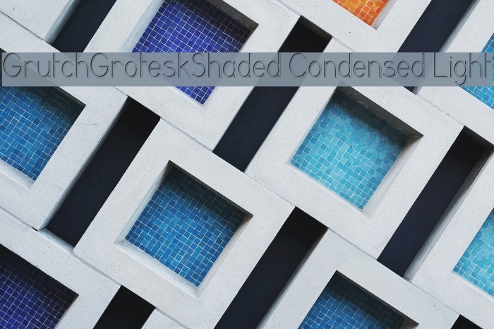 GrutchGroteskShaded Condensed Light Font examples