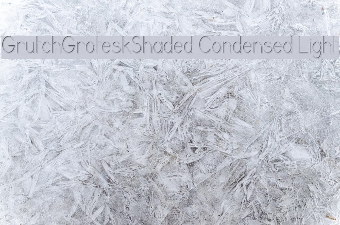 GrutchGroteskShaded Condensed Light Font examples