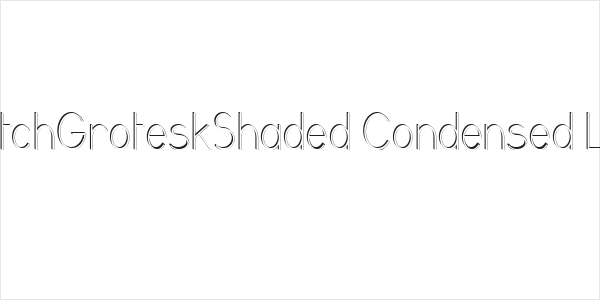 GrutchGroteskShaded Condensed Light Logo