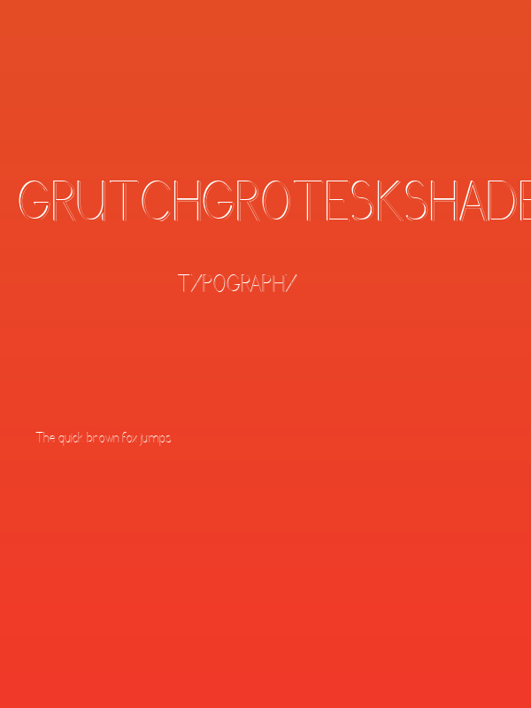 GrutchGroteskShaded Condensed Light Poster