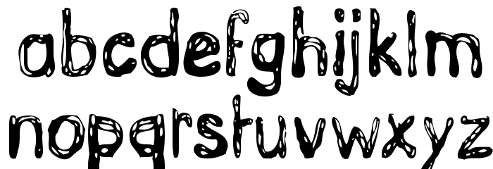 GrutchHanded Font LOWERCASE