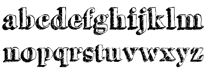 GrutchShaded Font Litere mici