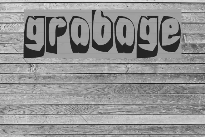 grabage Font examples