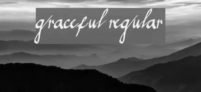 graceful regular Font examples