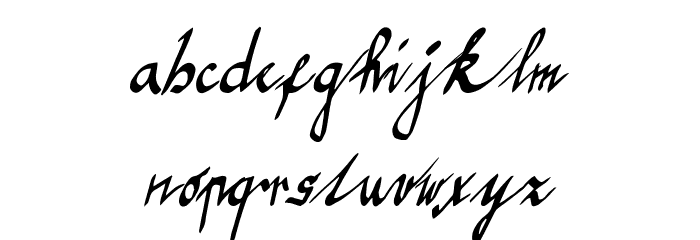 graceful regular Font LOWERCASE