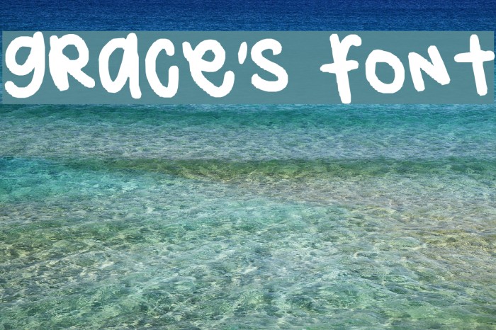 grace's font Font examples