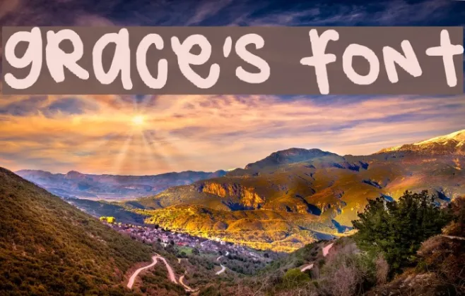 grace's font Example 3