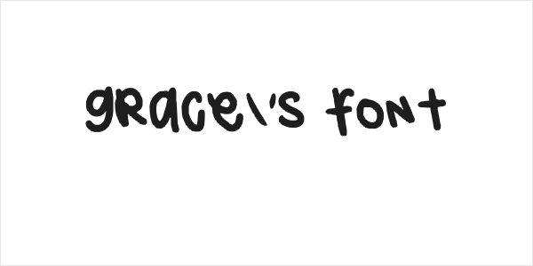 grace's font Logo