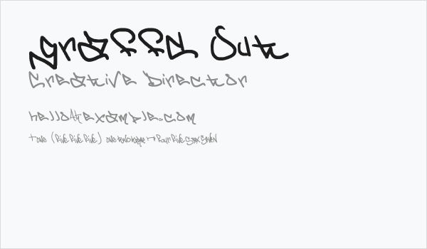 graffd Out Business Card